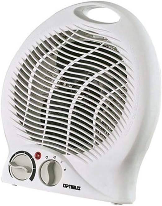 Optimus H-1322 Portable 2-Speed Fan Heater with Thermostat , White