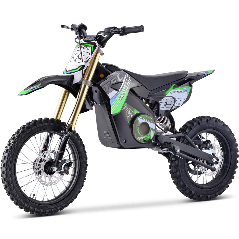 MotoTec 48v Pro Electric Dirt Bike 1500w Lithium Green